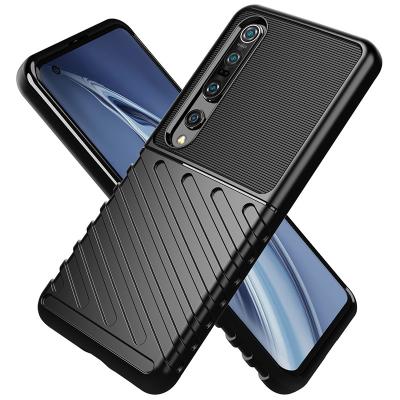 China Full TPU Case Flexible Shockproof Carbon Fiber Phone Cover Protector For Xiaomi MI 10 pro for sale