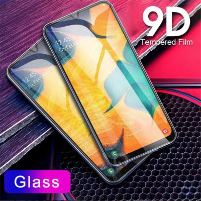 China 9D Full Cell Phone Tempered Glass Cover For Samsung A20 A30 A40 A50 A60 A70 A80 Tempered Glass Anti Fingerprint Glue Full Cover for sale