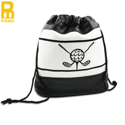 China Golf Ball Packing Logo Pockets Wholesale Place Golf Accessories Small Embroidery Machine Golf Pocket Golf Ball Bag for sale