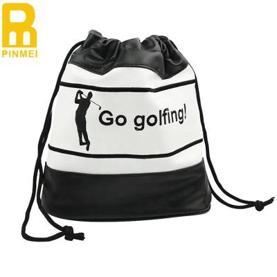 China Wholesale Custom Place Golf Accessories Golf Ball PU Leather Storage Bag Golf Pouch Golf Accessories Ball Bag for sale