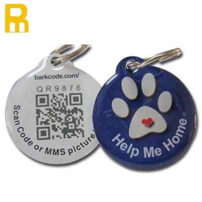 China DETACHED lost and found service qr code pet tags - scan unique qr code pet tags to help pets back home for sale