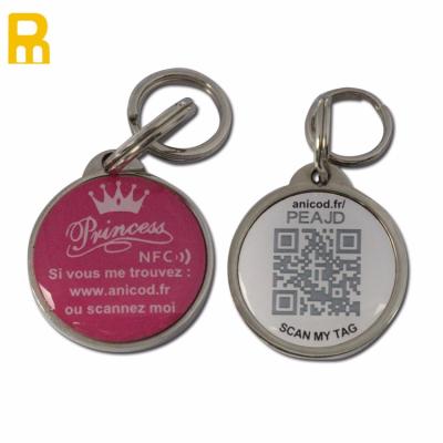 China Chinese Supplier North Amerian Identification Metal QR Code Pet Tag With Pet Accessory For Dog Tag for sale