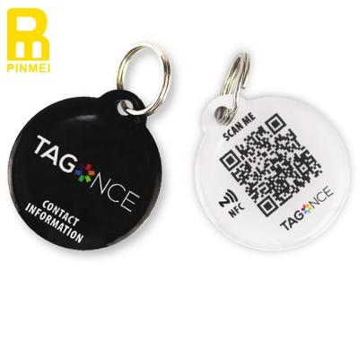 China New Custom Anti-lost Waterproof Key Indicator Rfid Pet Tag QR Code Pet ID Tag for sale