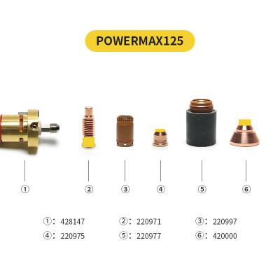 China High Quality Copper Plasma Electrode 220971 Nozzle 220975 420158 420169 Shield 220976 420172 420000 420168 420112 For Powermax125 Torch for sale