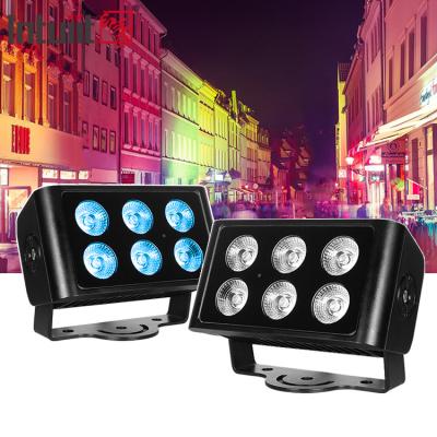 China Outdoor Colorful Light 6X5W Led Wall Wash Light Outdoor Garden Led Wash Rgbw Dmx Led Flood Light for sale