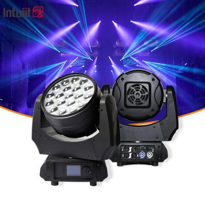 China Moving Head Lights 19x15W Zoom DJ Lights RGBW LED Beam Wash Lighting Effect Stage Light For Rave Activity Disco Events Show KTV for sale