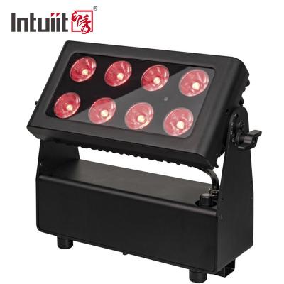 China RGBWA + UV 6 In 1 LED Flood Light Stage Dj Wifi Wireless Battery Uplights 8X15W for sale