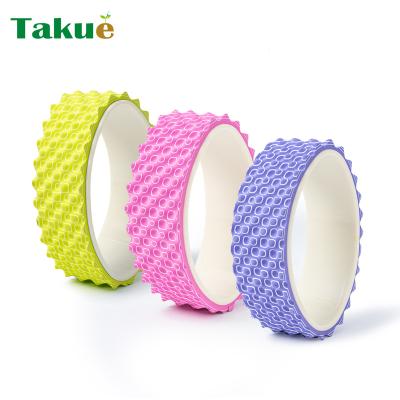 China EVA+PP Plastic Oval Yoga Wheel Multi Color Folding Back Training Wheel Yoga Back Pain And Stretching for sale