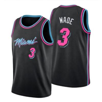 China 3 2019 Dwyane Wade Antibacterial Cheap Wholesale Good Quality Basketball Jersey Set Men Basketball Wear for sale