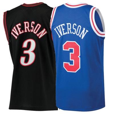 China Custom Embroidered Men's #3 Allen Iverson Basketball Jerseys /Uniforms Antibacterial for sale