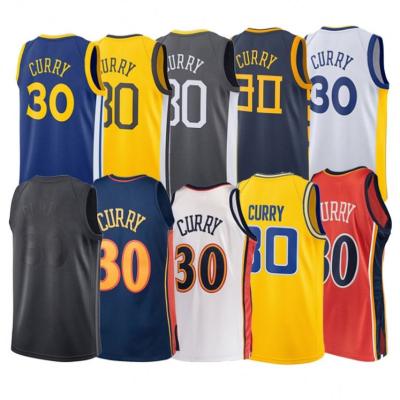 China Customized Antibacterial 2019 Latest Design Basketball Shorts Stitched #30 Stephen Curry Basketball Jersey for sale