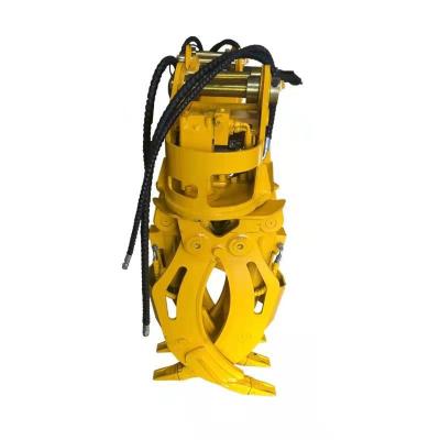 China Crawler Excavator Log Grab Attachment Construction Works Power And Mining Excavator Grapple Mechanical / Hydraulic Rotation Grapple for sale