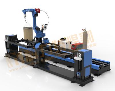 China MIG/MAG/TIG Welding Machine Double Station Positioner Welding Robot Workstation, Arm 6 Axis Robotic CO2 MIG MAG TIG for sale