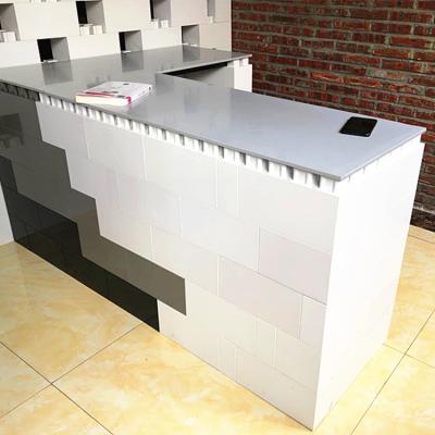 China New Building Block Large Size Plastic Desks Factory Direct Sale Design The DIY Work Table L Shaped Desk for sale