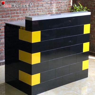 China Consize Modern Countryside Adjustable Height Plastic / Building Block Reception For Office for sale