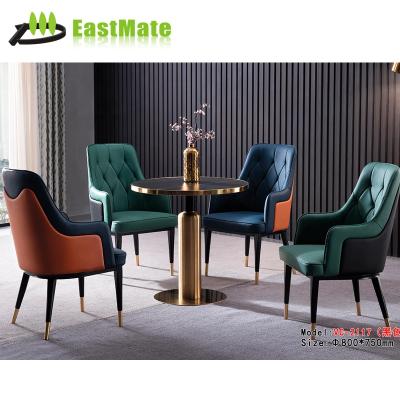 China Simple Modern Home Marble Dining Tables Apartment Nordic Light Luxury Small Round Table Sets for sale