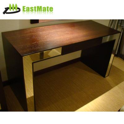 China Matte Polished PANEL Highlight Gold Leaf Side Simple Design Hotel Study Table (EMT-14051-5) for sale