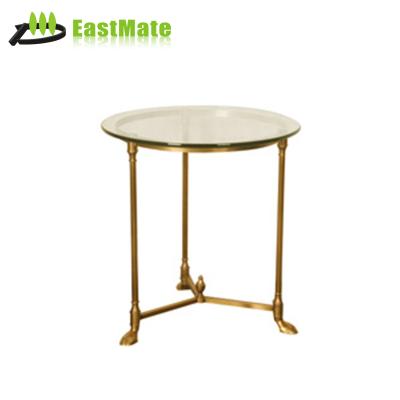 China Hotel Modern Living Room Modern Oval Stainless Steel Coffee Table for sale