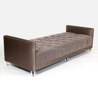 China Living Room Furniture Wood Frame Velvet Upholstery Solid Wood Bed End Stool for sale