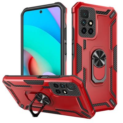 China 360 Degree Metal Ring Shockproof Case For Xiaomi Redmi A1+ A1 Plus Redmi 10 9T 9A 9C Key Magnetic Holder Protect Cover for sale