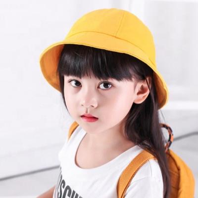 China Wholesale custom sporty logo baby fisherman chinstrap beach summer baby hats and caps kids sun bucket reversible hat for sale