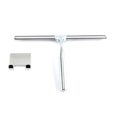 China Sustainable Yuantai RTS Stainless Steel Household Cleaning With Wall Mounted Rack Window Glass Squeegees for sale