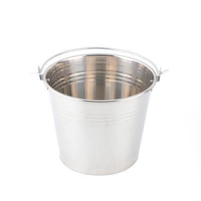 China Yuantai OEM/ODM 201 Stainless Steel Water Bucket Viable Hot Selling Nonmagnetic Ice Bucket for sale