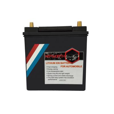 China Auto start stop system KEPWORTH lifepo4 battery 12V 40AH 40B19R lifepo4 battery pack with BMS for sale