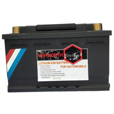 China Auto start stop system kepworth lifepo4 072-20 12v 72Ah fast start lithium ion phosphate battery for car trucks for sale