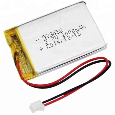 China Home Appliances 3.7V 1000mAH Lipo 523450 Battery With PCB for sale