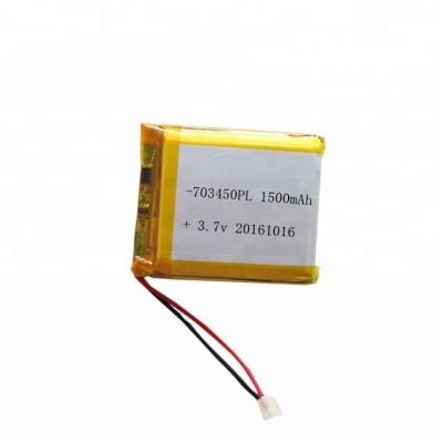 China Toys High Capacity 1500mah 3.7v Lithium Li On Polymer 703450 Lipo Battery for sale