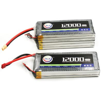 China 22.2v Quadcopter Lipo Battery 12000mah 30c Large Lipo Battery High Capacity for sale