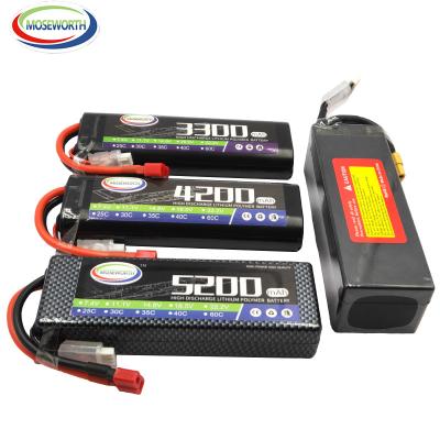 China Toys hard case 2S 4S 3300mah 4200mah 5000mah 5200mah 6000mah 7.4v 14.8v lipo battery pack for rc car truck boat for sale