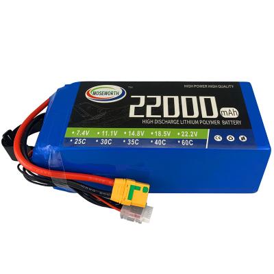 China High Quality Toys MOSEWORTH 22.2v 6s 22000mah 20c 25c 35c 40c Lipo Battery Pack For Rc Airplane, Helicopter And UAV for sale