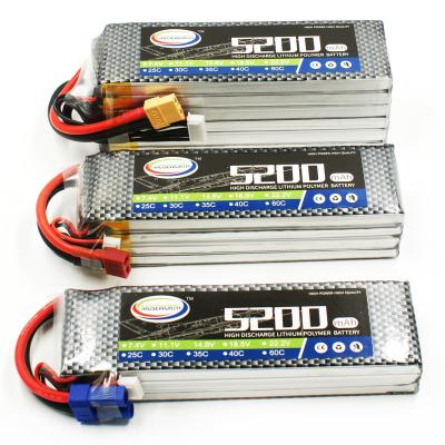 China Toys MOSEWORTH 3S 11.1v 60c lipo packs 5200mAh batteries for RC Helicopter FPV Drone Airplane UAV RC Quadcopter for sale