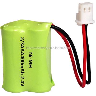 China 2.4v 400mah nimh battery 2/3AA size for cordless phone. accept customized nimh battery pack 2/3AA for sale