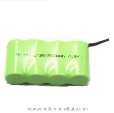 China 2/3 aa 4.8v 300mah nimh battery pack nimh for electronic tool 2/3aa for sale