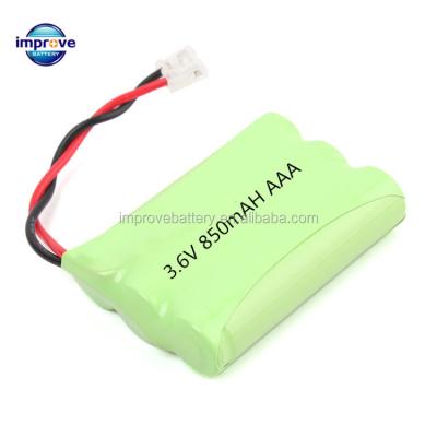 China nimh battery rechargeable battery 3.6v aaa 850mah aaa for sale