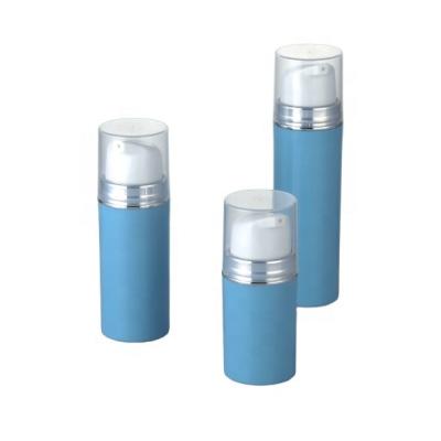 China 15ml 30ml 50ml Personal Care Pump Bottle Black Blue Airless Clear Cosmetic Packaging Bottle White Plastic PP Pump Bottle Manufacturer for sale