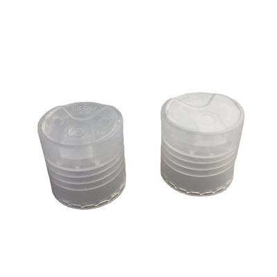 China Non Spill White Good Quality Shampoo Press Disc Top Cap 24/410 With PP Plastic Spout Cap Plastic Screw Caps for sale