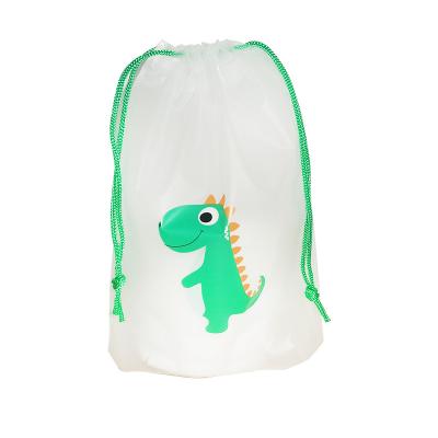 China Eco-Friendly Custom Drawstring Bag Transparency Plastic Frosted Big Shock Resistance Pouch Packaging Poly Bag Pouch For Clothes for sale