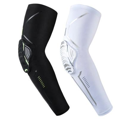 China Custom Adjustable and Compression Long Elbow Sleeve Padded Elbow Sleeves For Basketball for sale