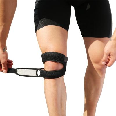 China Breathable Adjustable Knee Strap Adjustable Patella Band Double Brace For Knee Support for sale