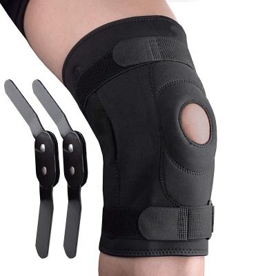 China Detachable and foldable double knee unloading brace hinged knee brace with metal side stabilizers for protection for sale