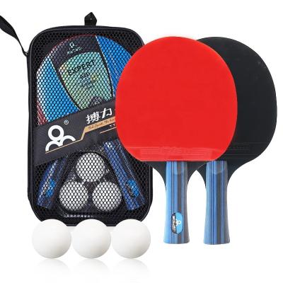 China Eco-friendly Cheap Ping Pong Paddle Set With 2 Paddles And 3 Balls For Training for sale