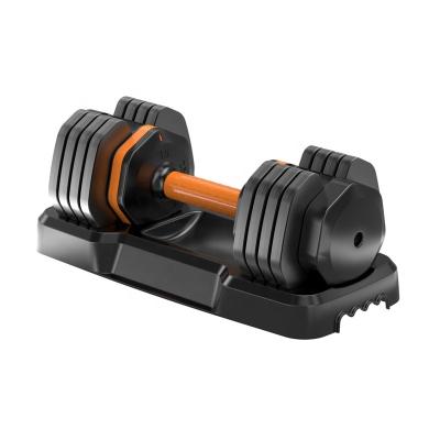 China Custom Logo 25lbs Adjustable Grip Adjustable Gym Band Weight Dumbell Dumbell for sale