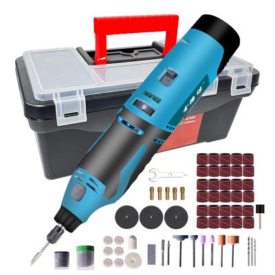 China 12V 110Pcs Customized LOGO Accessories Mini Cordless Rotary Tool Kit Diamond Jewelry Wood Electric Wet Polishing Grinder for sale