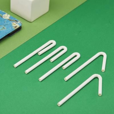 China Coastal U Shape Biodegradable Flexible Paper Milk Drinking Straws for sale