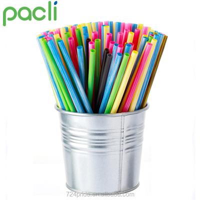 China Contemporary PLA SGS Boba Jumbo Bubble Tea Straw Disposable Plastic Bar Accessories Drinking Straws Eco-friendly CE / EU LFGB for sale