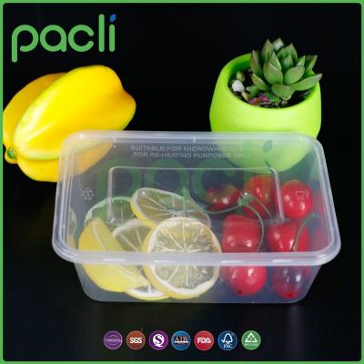 China Disposable Prep Containers PP Disposable Plastic Meal Container for sale